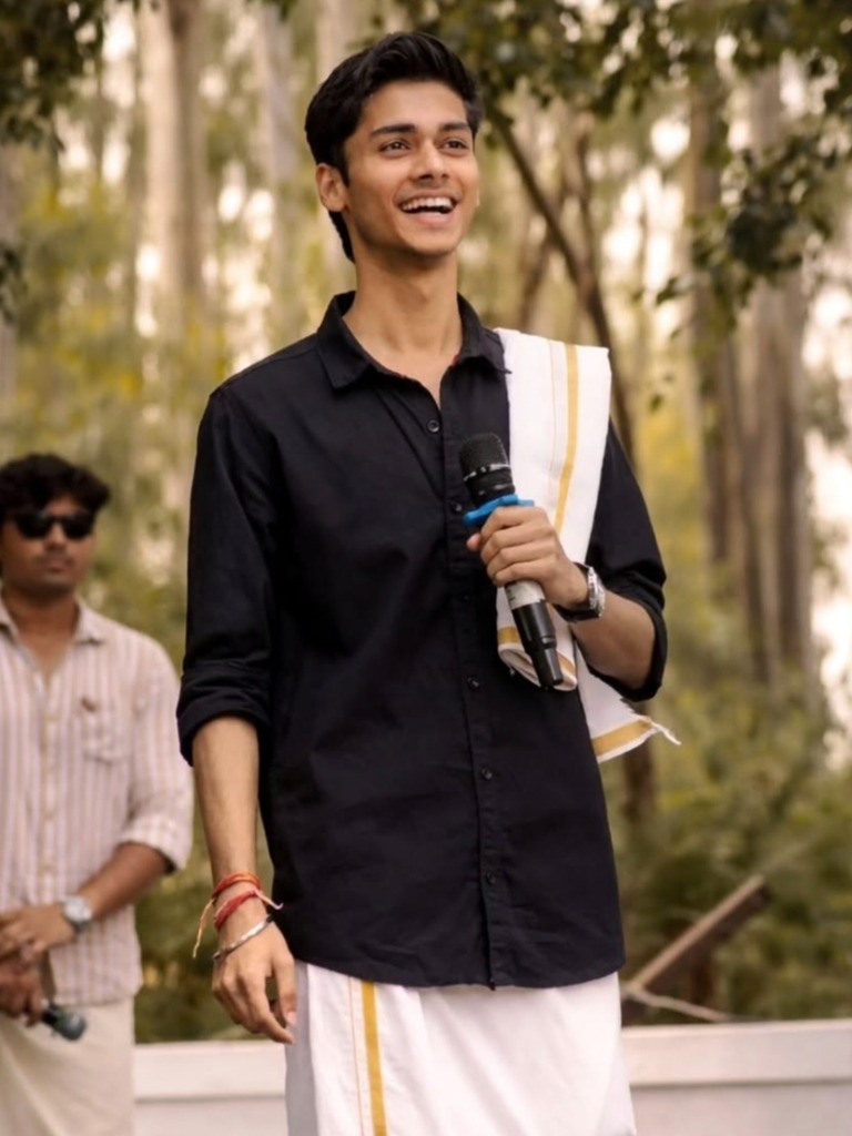 Black shirt with mic